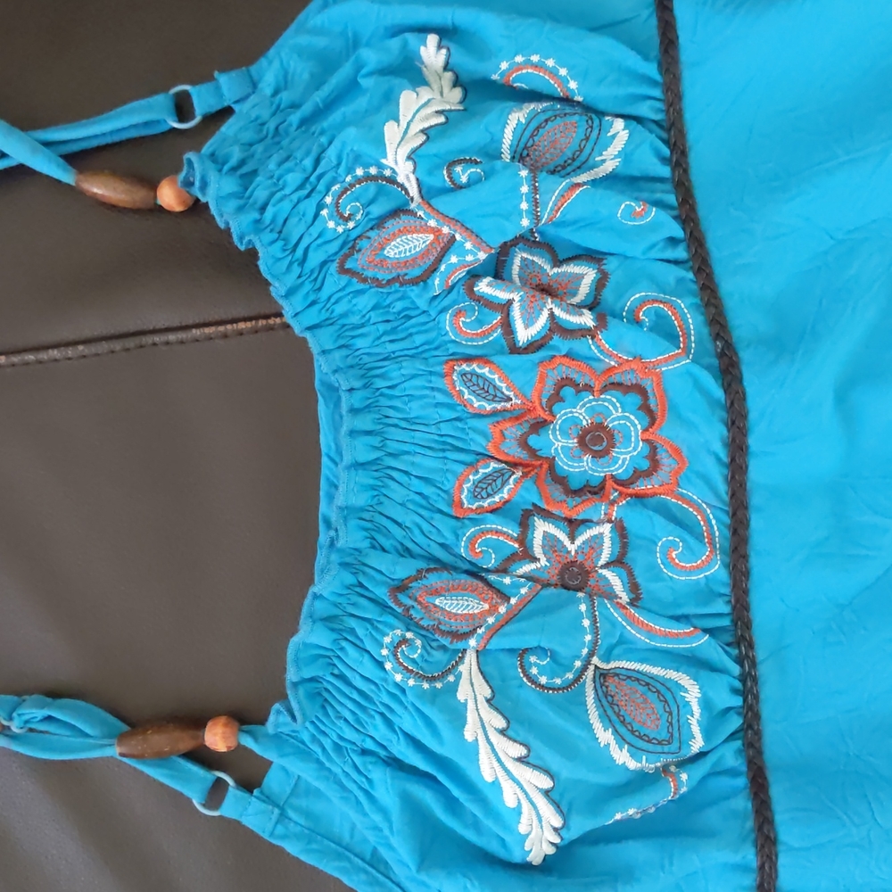 Heart Soul floral embroidered spaghetti strap top